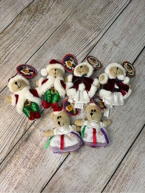 VTG 2005 2006 Starbucks Holiday Mini Bearista Plush Lot of 6 NWT